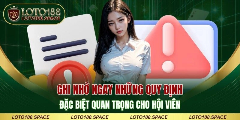 Ghi nhớ ngay những quy định đặc biệt quan trọng cho hội viên