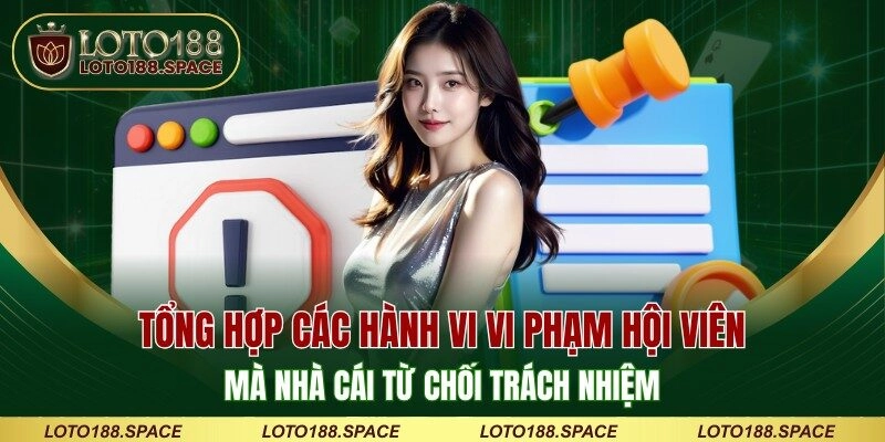Tổng hợp các hành vi vi phạm hội viên mà nhà cái từ chối trách nhiệm